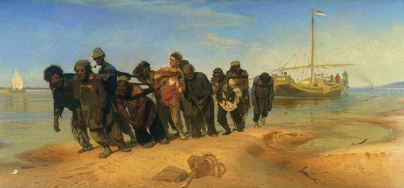 Ilya Repin Burlaks on Volga,